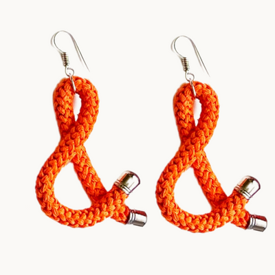 And Symbol Bright Orange Earrings