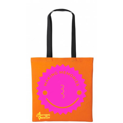 Bright Orange & Neon Tote Bag
