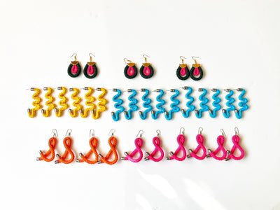 And Symbol Bright Orange Earrings