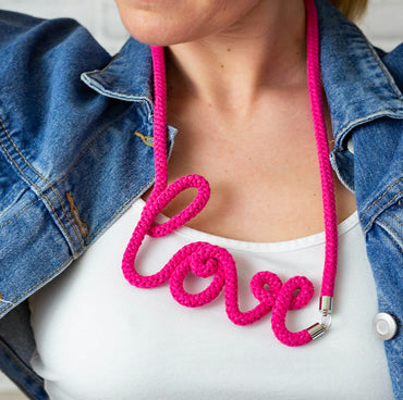 Love Statement Necklace in Pink