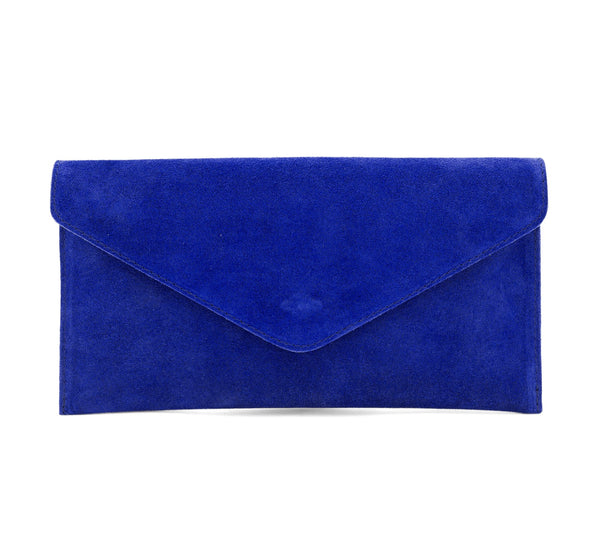 NALA Royal Blue Suede Clutch Bag | Jewels by House of Aria